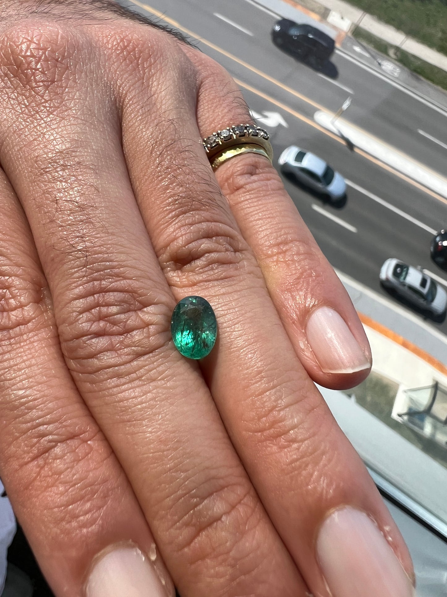 2.07 carats natural oval Zambian Emerald - deep green(certified)