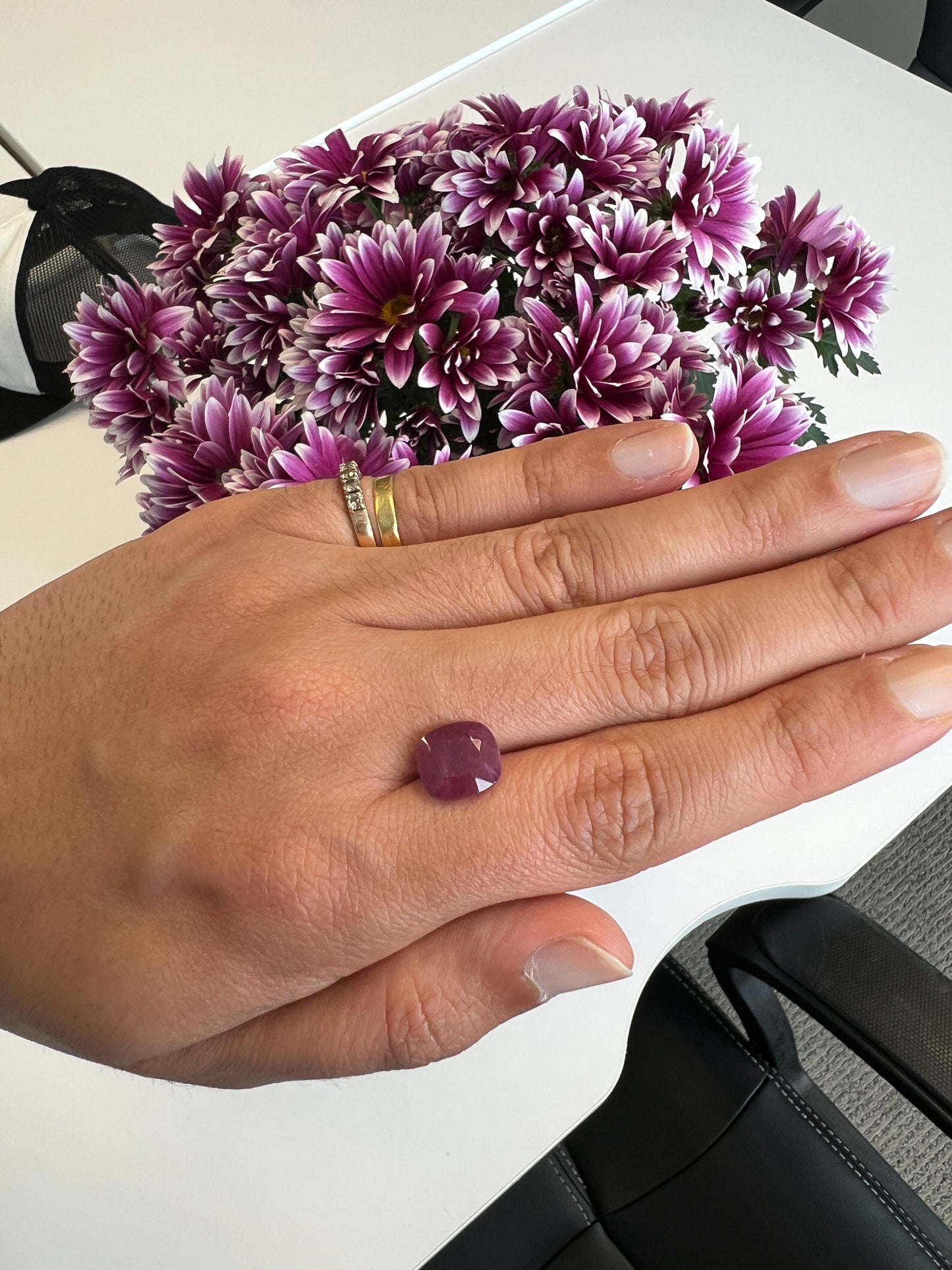 5.53 carats Natural Ruby cushion cut (no-heat) from Mozambique