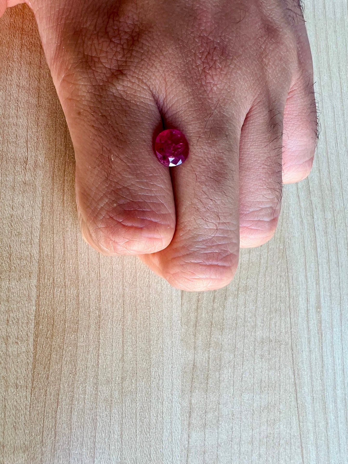 Ruby 2.48 carats oval unheated premium quality from Mozambique