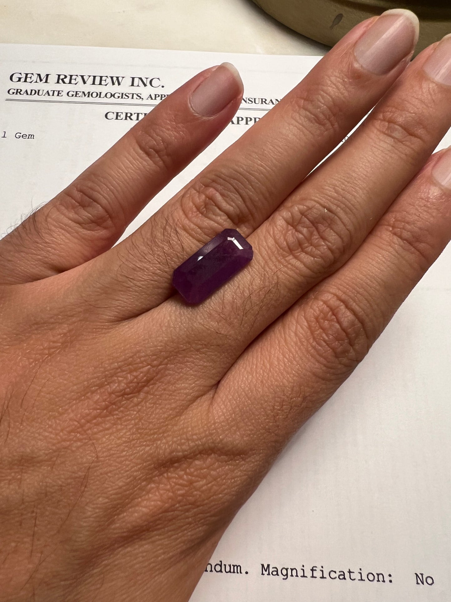 Natural Ruby 8.77 carats emerald cut