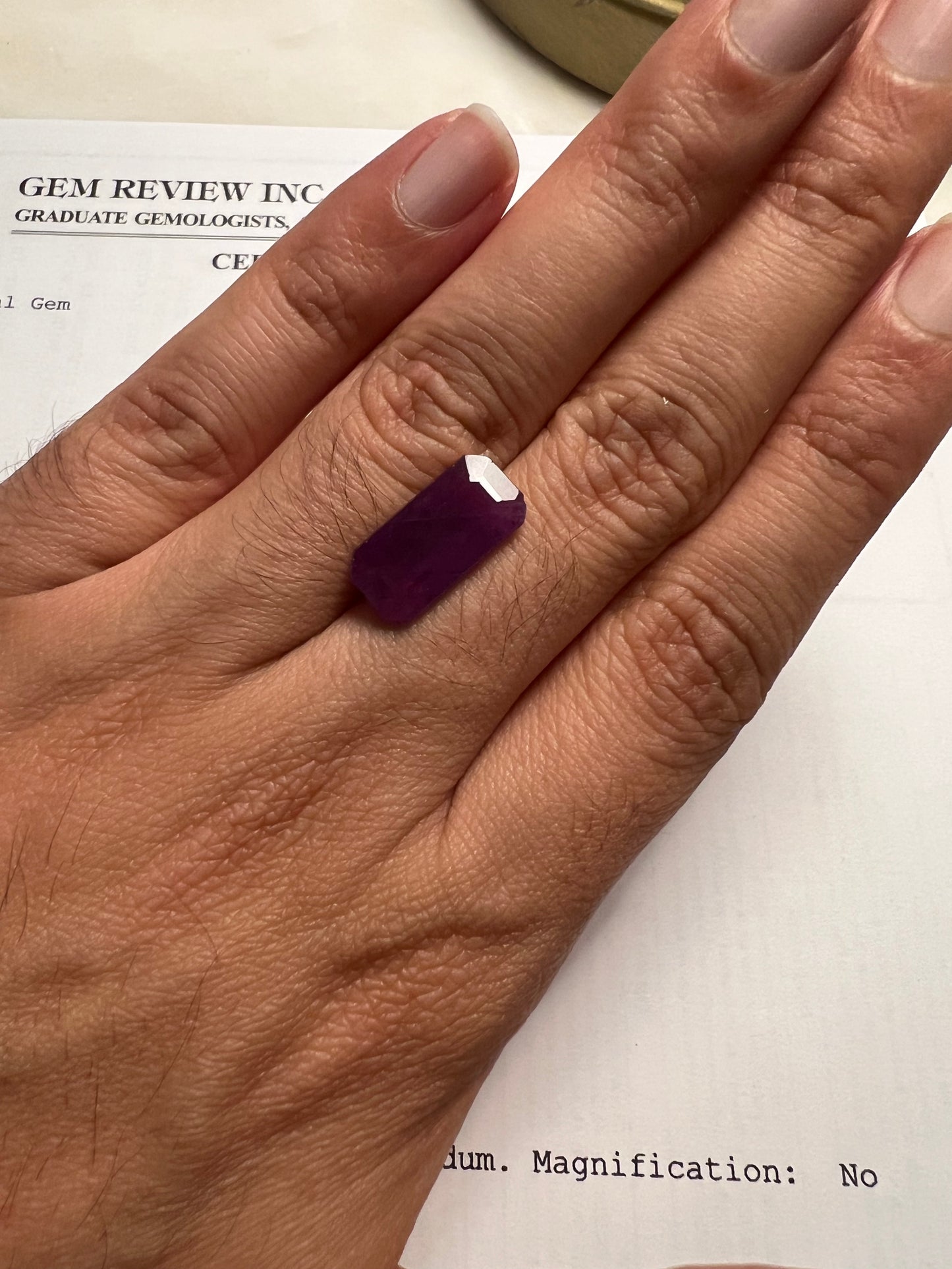 Natural Ruby 8.77 carats emerald cut