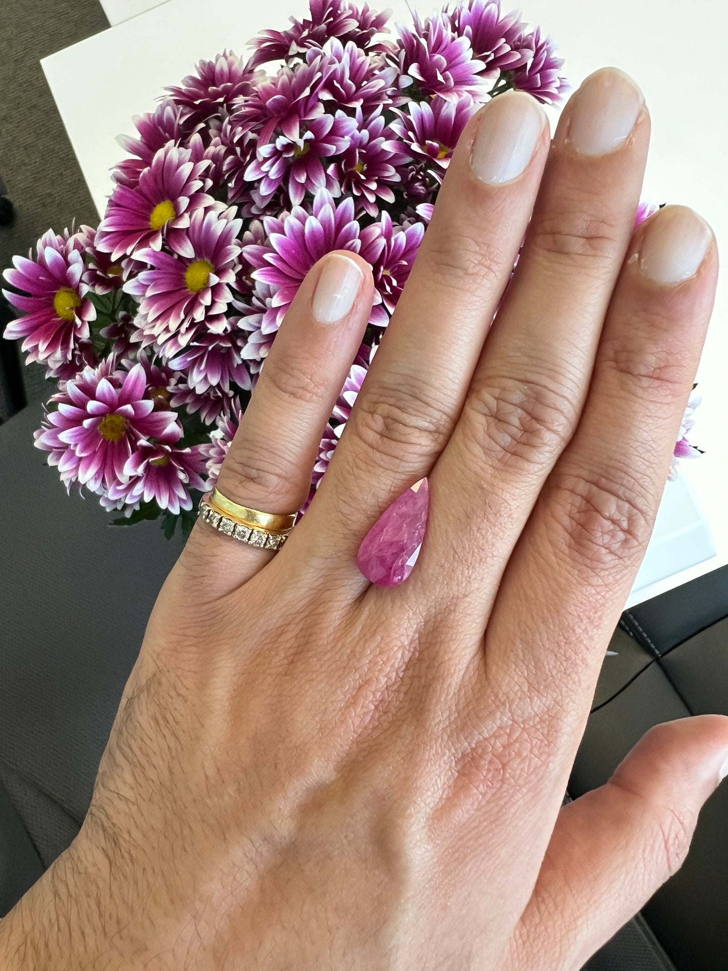 Natural Ruby 9.24 carats pear shape