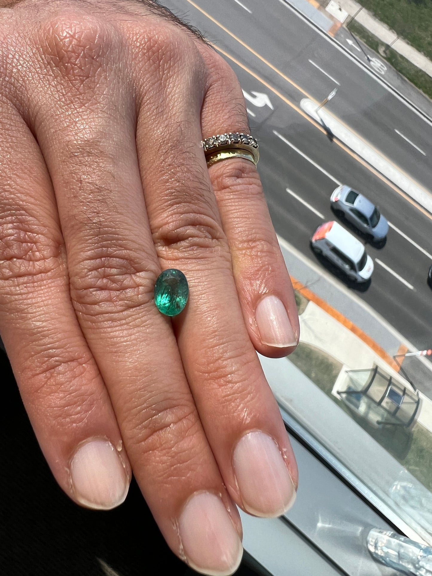 2.07 carats natural oval Zambian Emerald - deep green(certified)