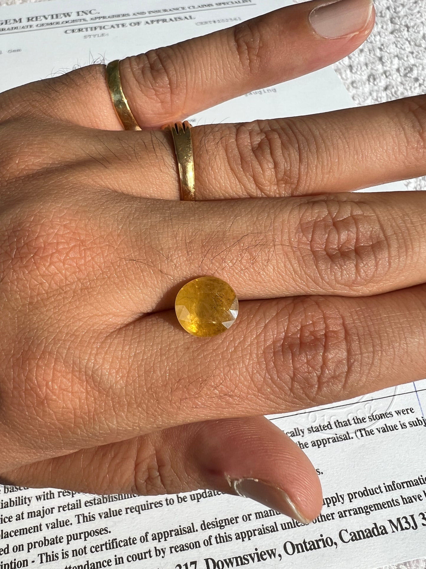 Natural Yellow sapphire 6.20 carats