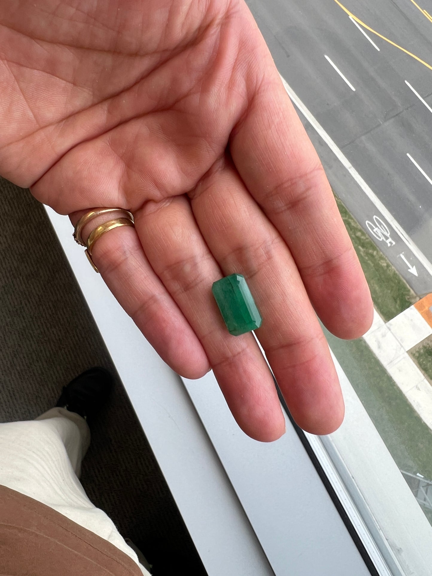 Natural zambian emerald 9.86 carats huge size certified with the appraisal