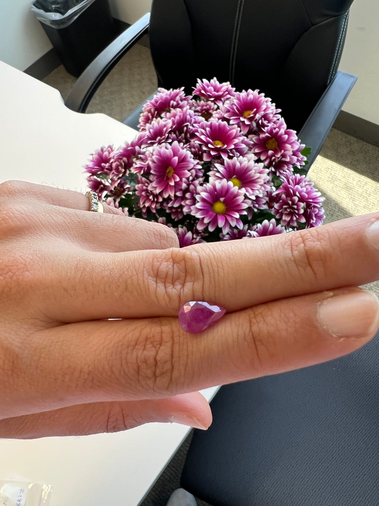 3.68 carats Natural Ruby (no-heat) pear shape