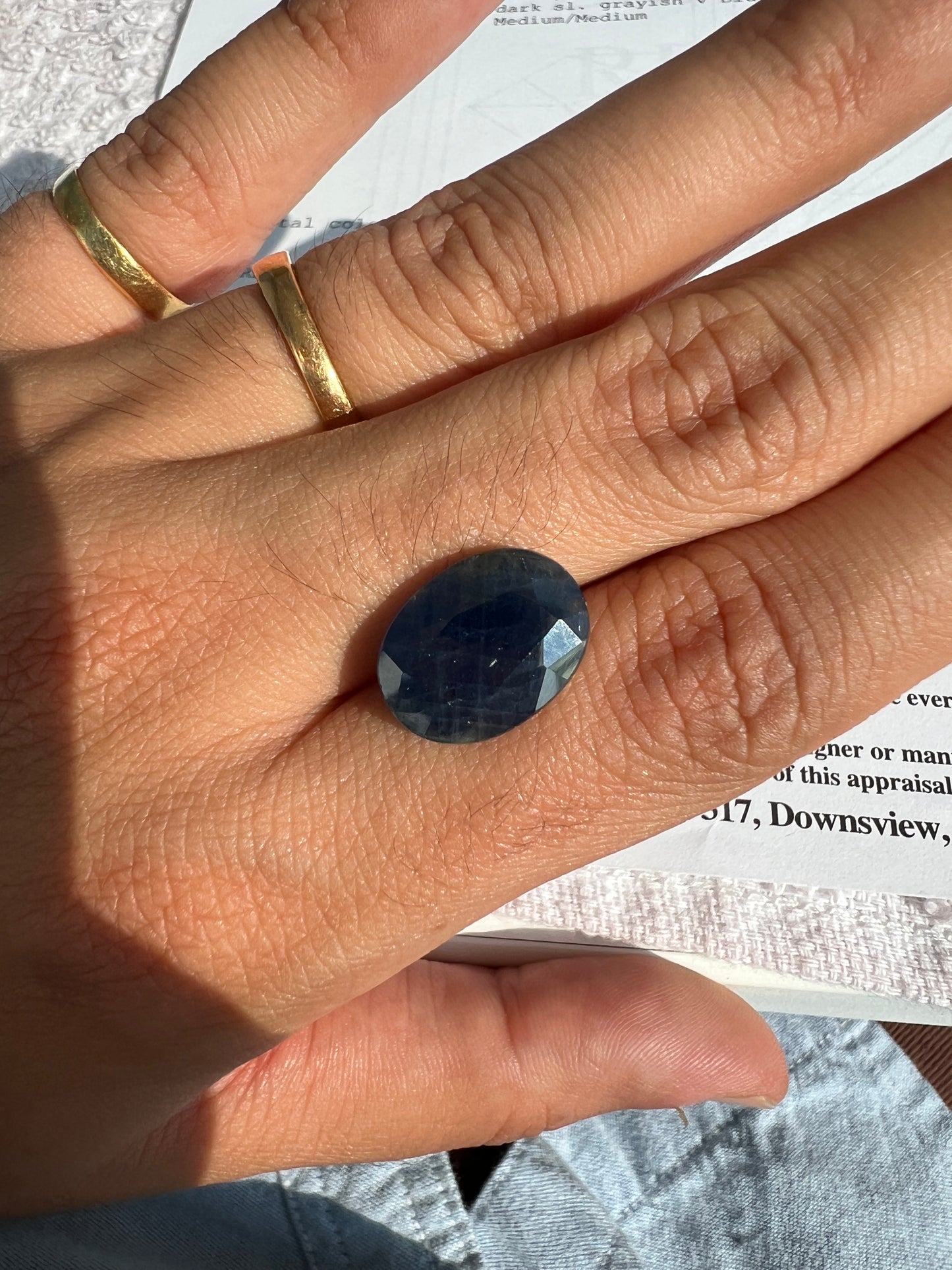 11.09 cts natural blue sapphire oval