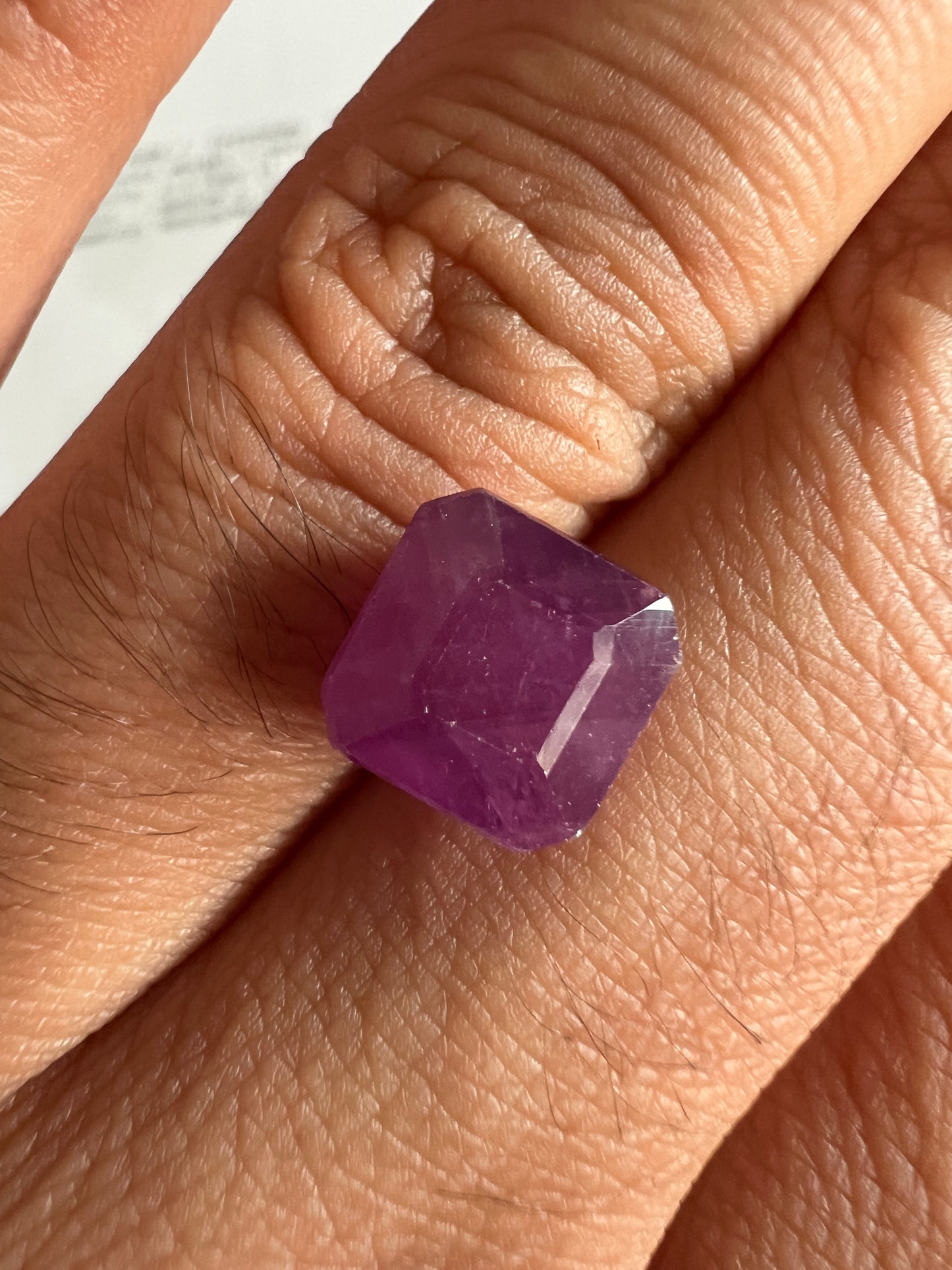 Natural Ruby 7.04 carats square no-heat