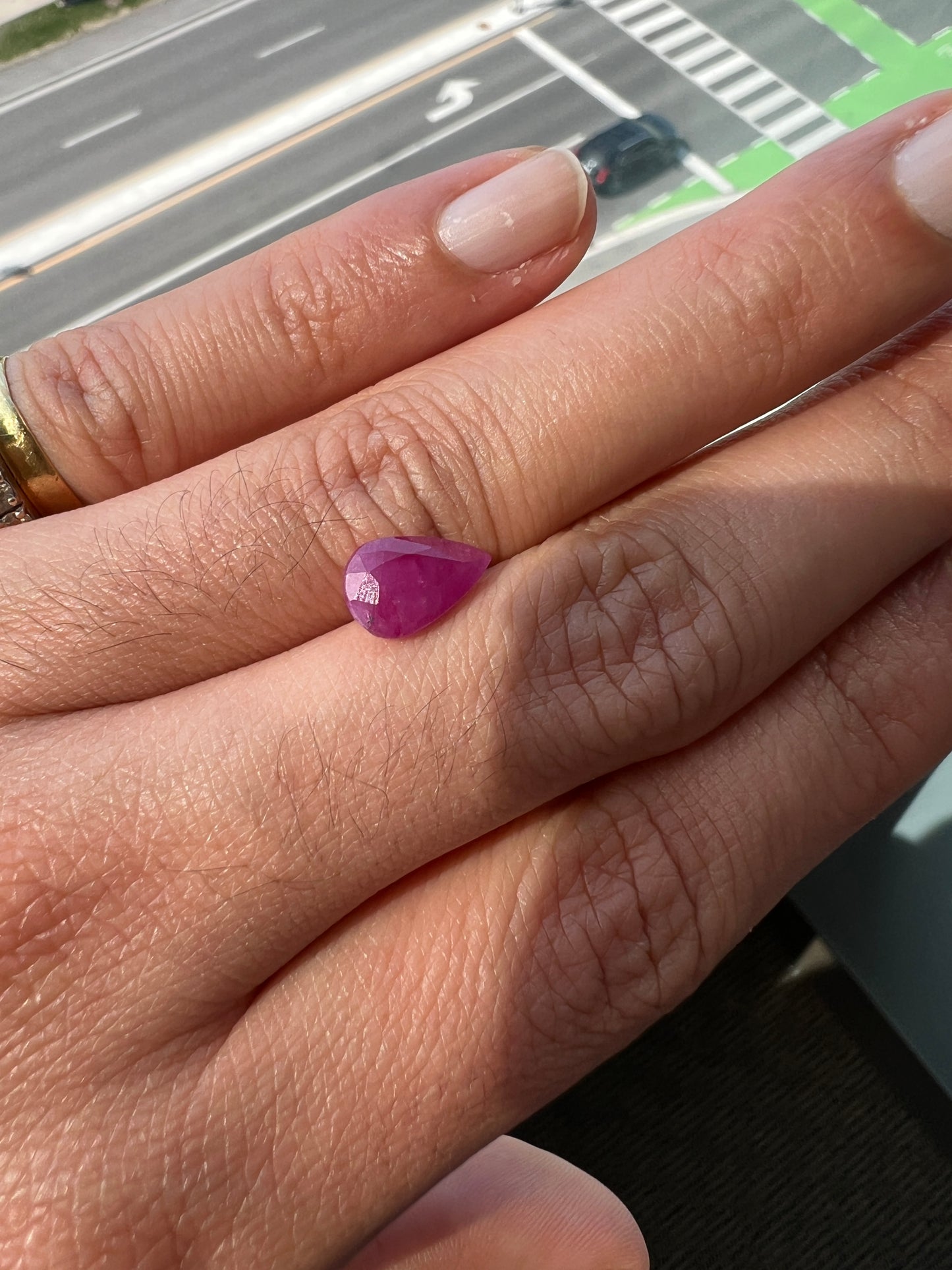 3.68 carats Natural Ruby (no-heat) pear shape