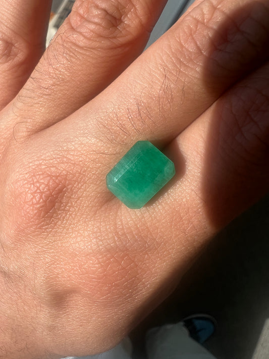 6.54 carats Natural zambian Emerald certified