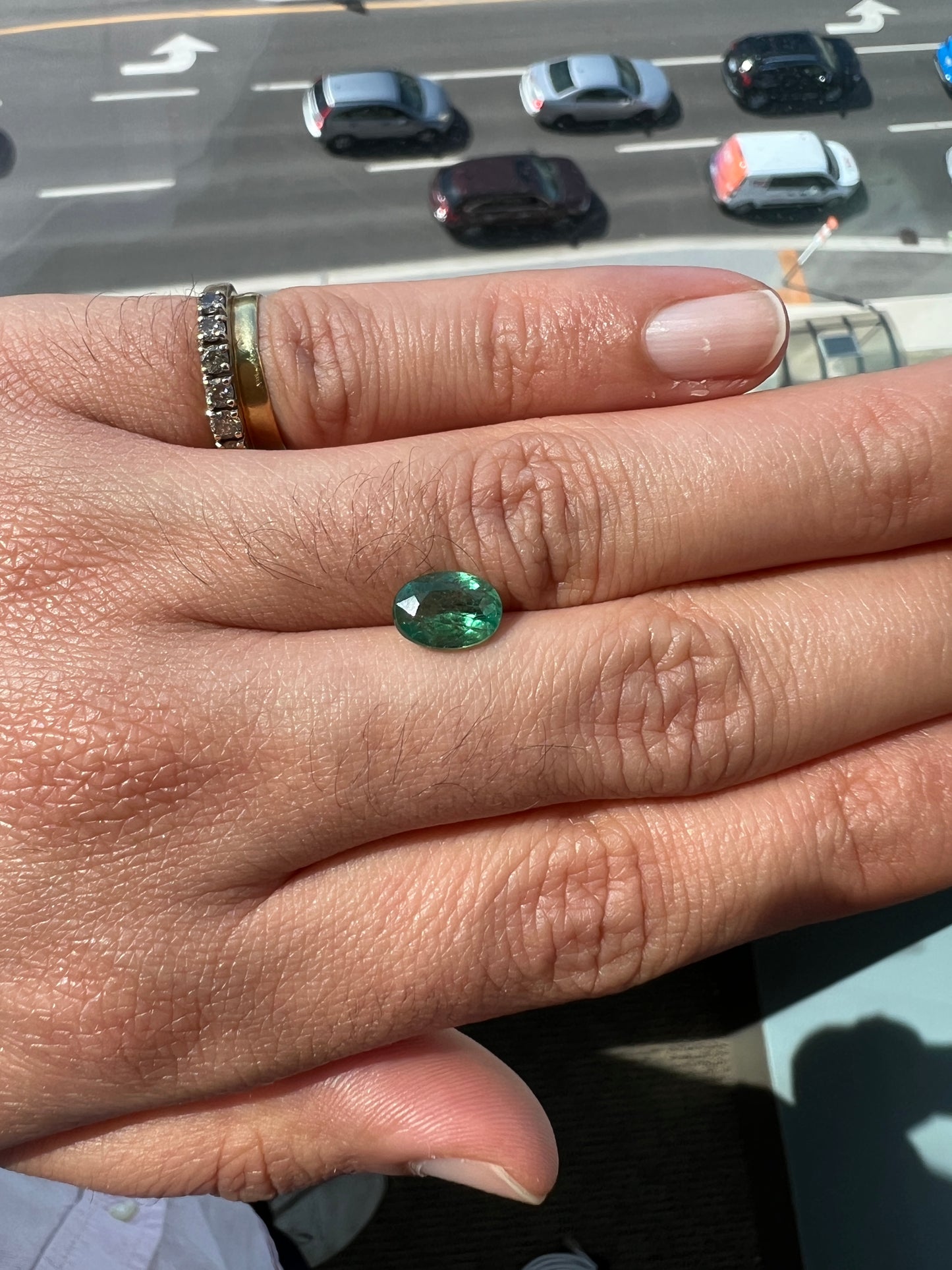 2.07 carats natural oval Zambian Emerald - deep green(certified)