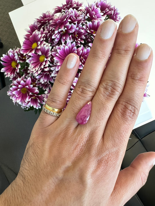 Natural Ruby 9.24 carats pear shape