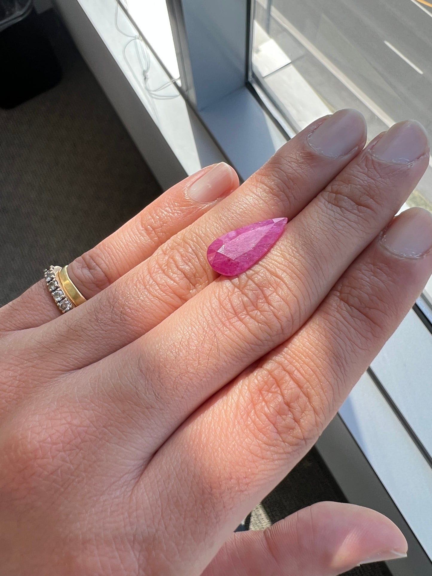 Natural Ruby 9.24 carats pear shape