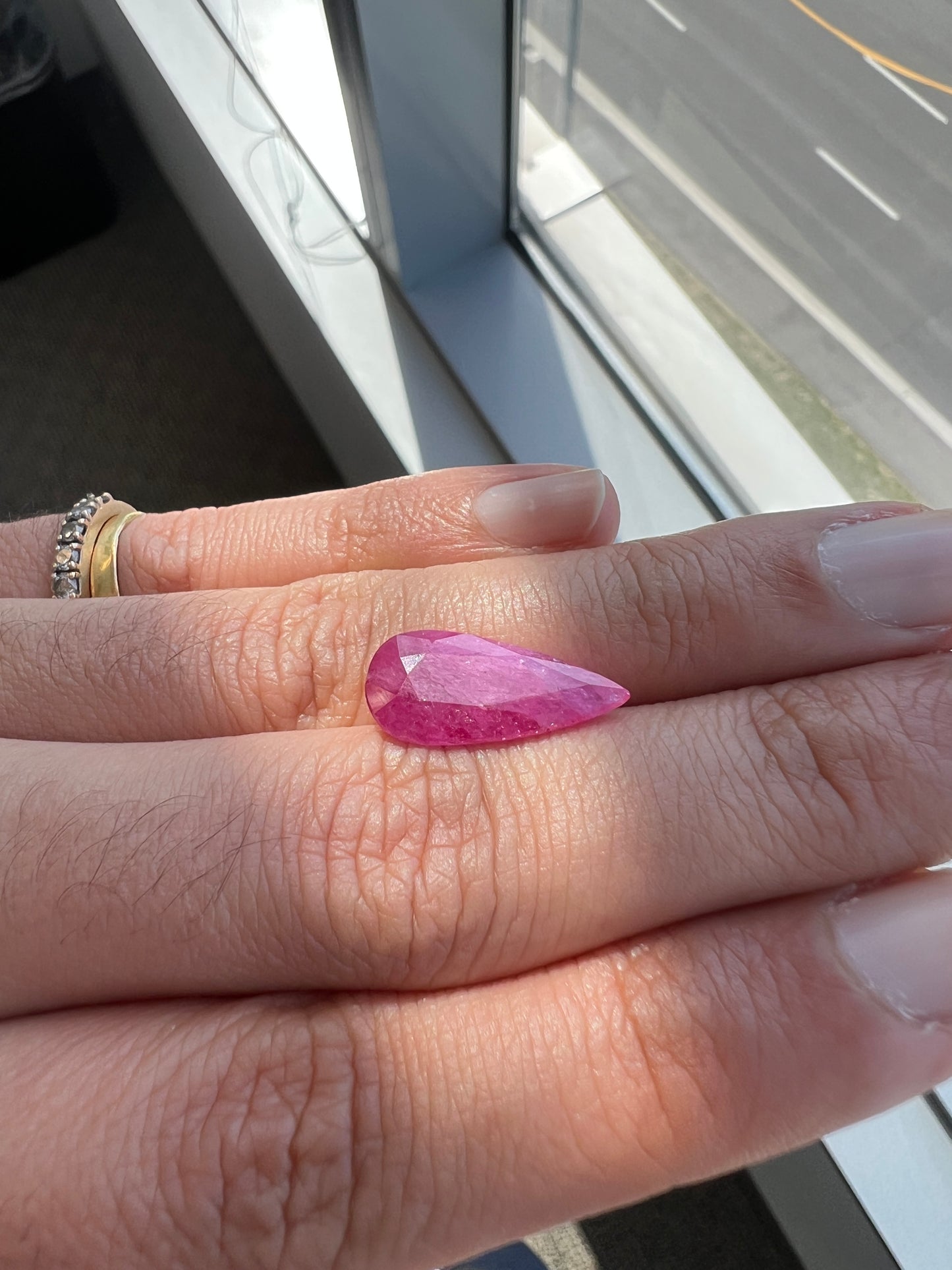 Natural Ruby 9.24 carats pear shape
